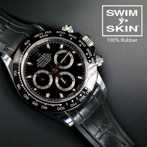 rolex daytona platinum rubber strap